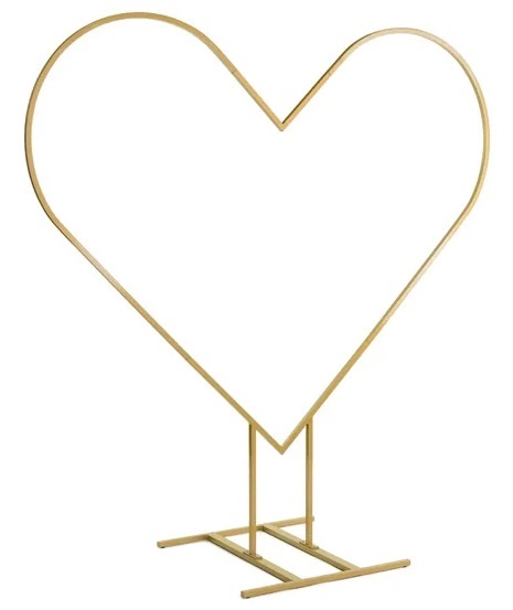 FRAME - Decoration Balloon Stand - Gold Heart