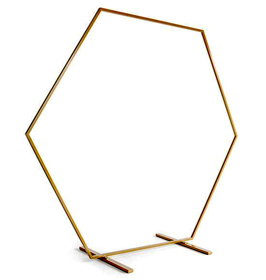 FRAME - Decoration Balloon Stand - Hexagon Oker 210cmx230cm