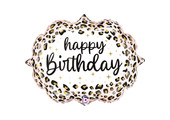 Happy Birthday - Leopard - GR27"/68cm