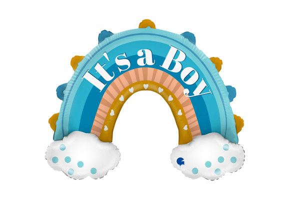 It's A Boy - BoHo Blue Rainbow - 31 inch - Grabo