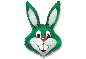 Konijn Hoofd - Groen - 24 inch - Flex