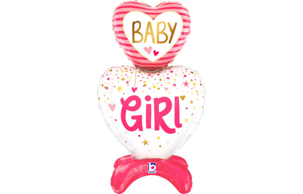 Stand Up - Baby Girl Hearts - 28 inch - Betallic