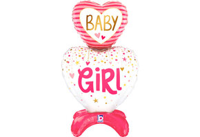 Stand Up - Baby Girl Hearts - 28 inch - Betallic