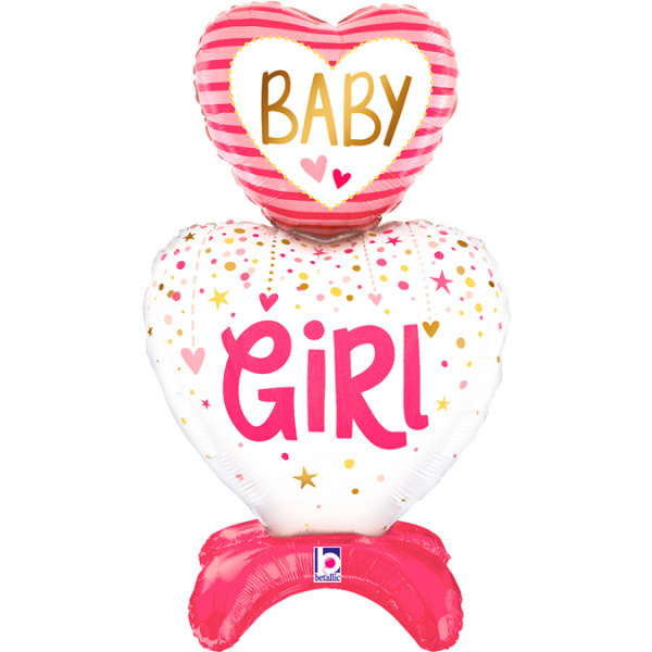 Stand Up - Baby Girl Hearts - 28 inch