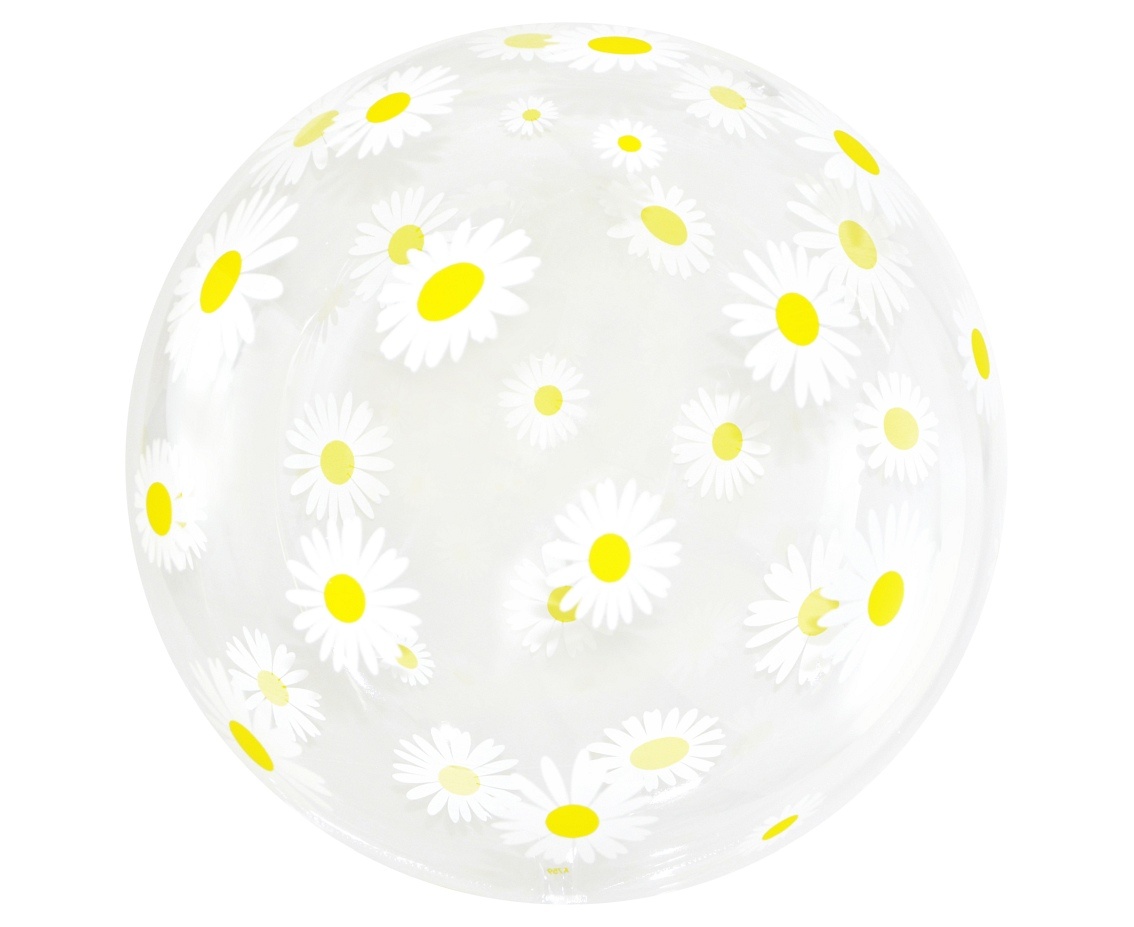 Crystal Balloon - Daisies - 20"/50cm