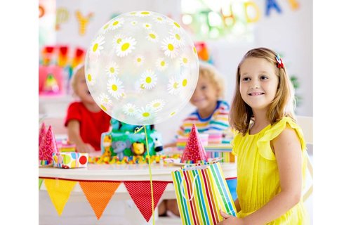 Crystal Balloon - Daisies - 20"/50cm