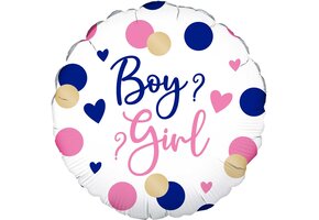 Genderreveal - Pink & Navy - 18 inch - Oaktree