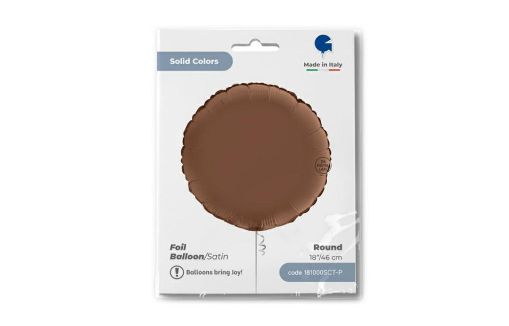 Round - Satin Chocolate - 18 inch - Grabo