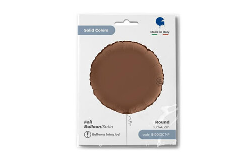 Round - Satin Chocolate - 18" - Grabo