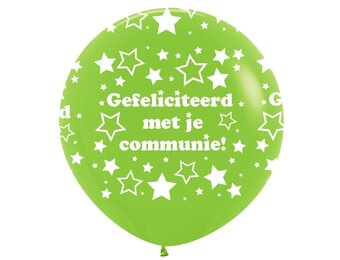 SALE > Sempertex 36 inch  - Communie Stars - Lime Green 031 - AROUND