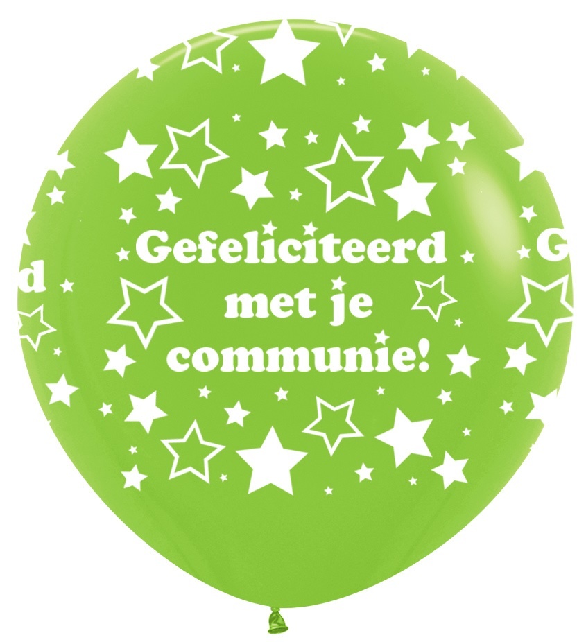 SALE > Sempertex 36 inch  - Communie Stars - Lime Green 031 - AROUND