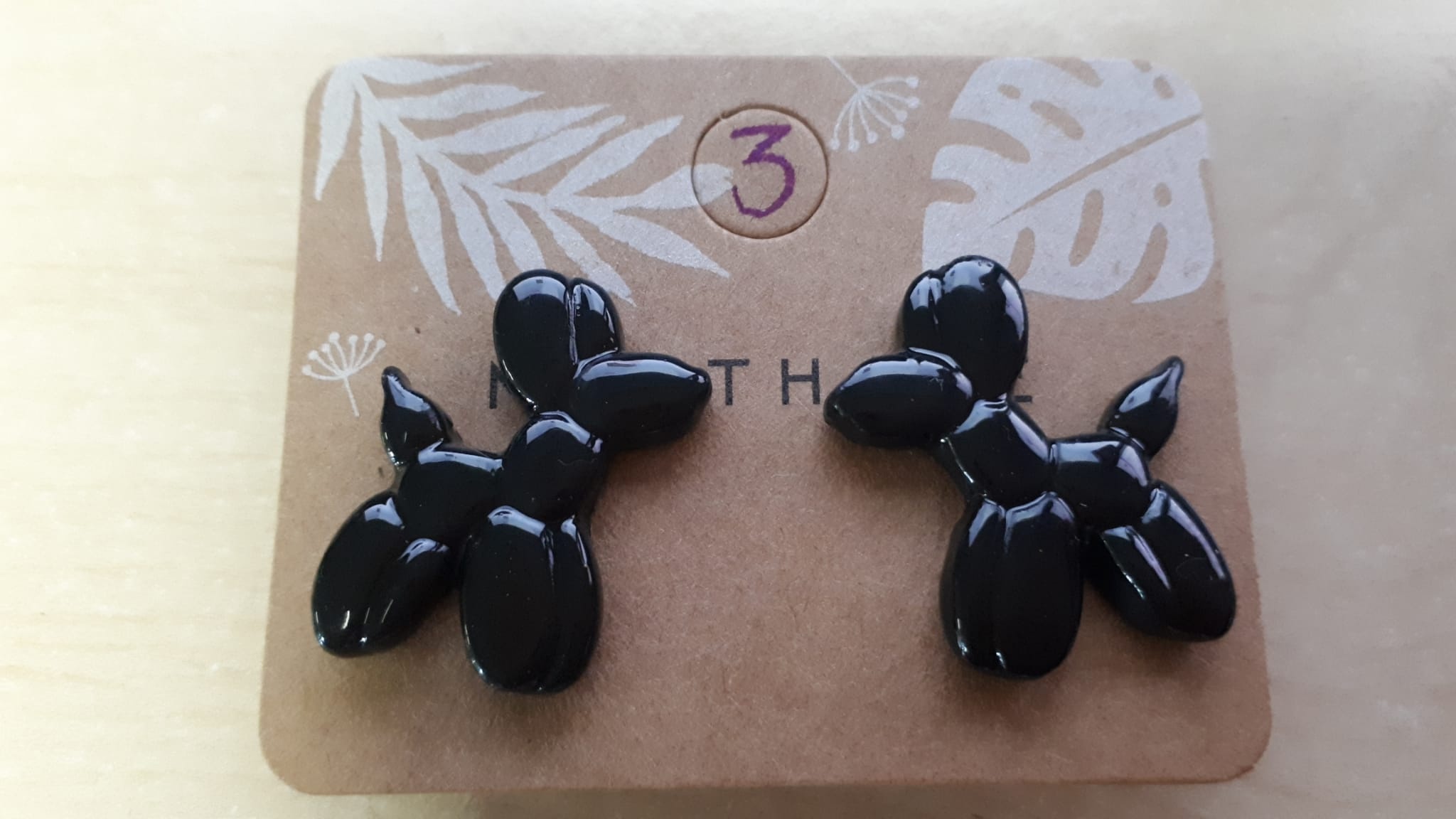 3D - Oorbellen Ballonhondje - Lilac - Greyhounds