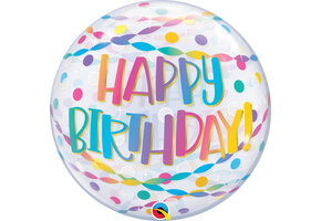 BUBBLE Birthday Confetti & Streamers - 22 inch - Qualatex