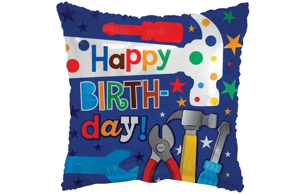 Pillow - Birthday - Tools - 18 inch - Kaleidoscope