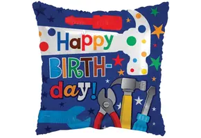 Pillow - Birthday - Tools - 18 inch - Kaleidoscope