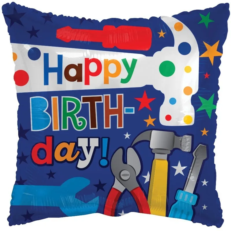 Pillow - Birthday - Tools - 18 inch - Kaleidoscope
