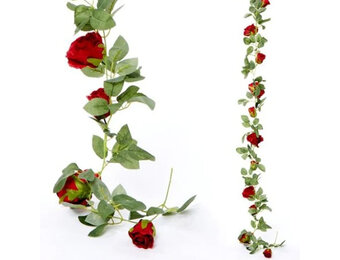 Rose Garland - Red - 175cm