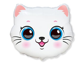 White Cat Head - Flexmetal - 24 inch