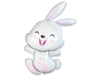 Happy White Bunny  - Flexmetal - 24 inch