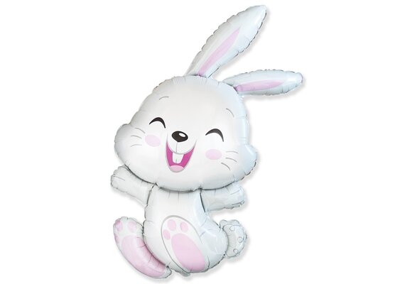 Happy White Bunny  - Flexmetal - 24 inch