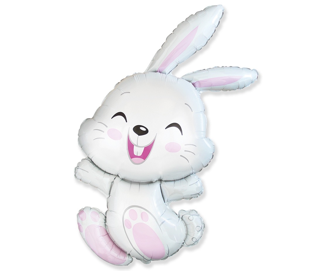 Happy White Bunny  - Flexmetal - 24 inch