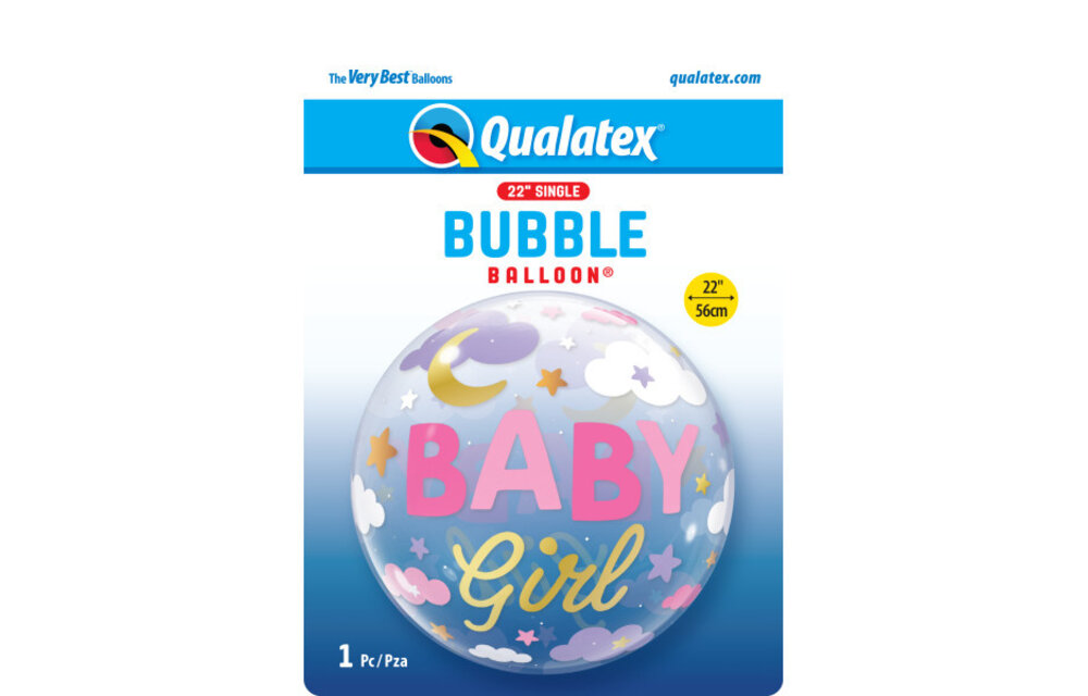 BUBBLE Baby Girl - Sweet Dreams - 22 inch - Qualatex