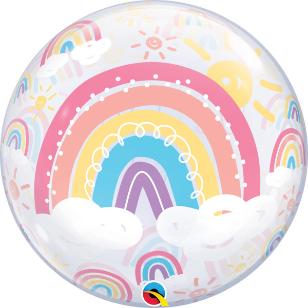 BUBBLE Welcome Baby BoHo Rainbows - 22 inch - Qualatex
