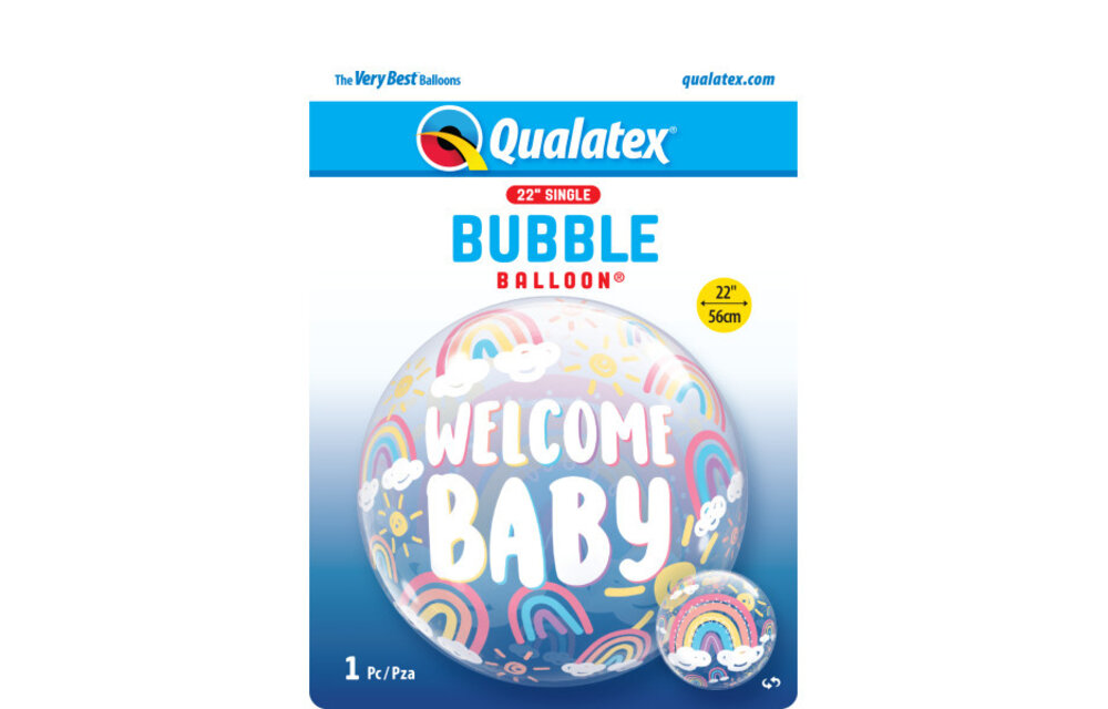 BUBBLE Welcome Baby BoHo Rainbows - 22 inch - Qualatex