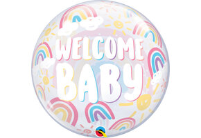 BUBBLE Welcome Baby BoHo Rainbows - 22 inch - Qualatex