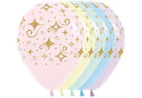 Sempertex 12 inch  - Golden Diamonds - Glitter Ink - Matte Assortment