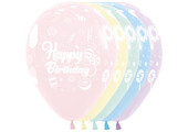 Sempertex 12 inch  - Happy Birthday - Sweet - Matte Assortment - 25 pcs