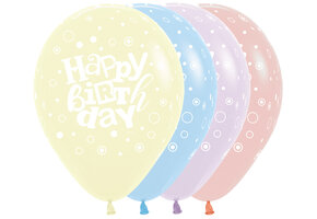 R12 - Happy Birthday - Festival - Matte Ast - 25 Stuks