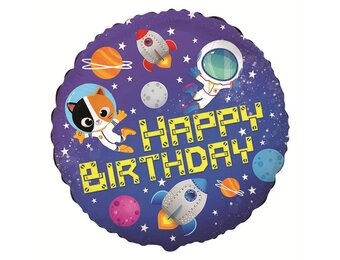 Happy Birthday - Space - Flex - 18 inch - 2 ct