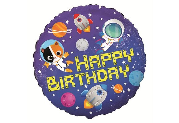 Happy Birthday - Space - Flex - 18 inch - 2 ct