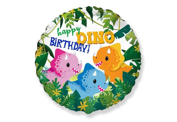 Happy Birthday - Dino's - 18 inch - Flexmetal