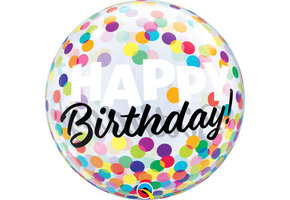 BUBBLE Birthday Colourful Dots - 22 inch - Qualatex