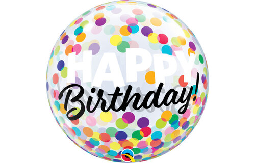 BUBBLE Birthday Colourful Dots - 22 inch - Qualatex