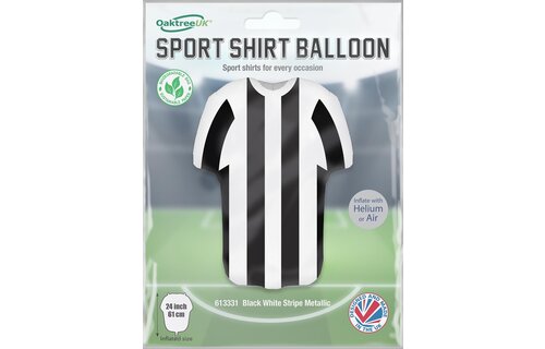 Sportshirt - Black/White Stripes - 24 inches