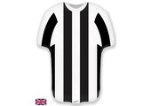 Sportshirt - Black/White Stripes-24"/61 cm