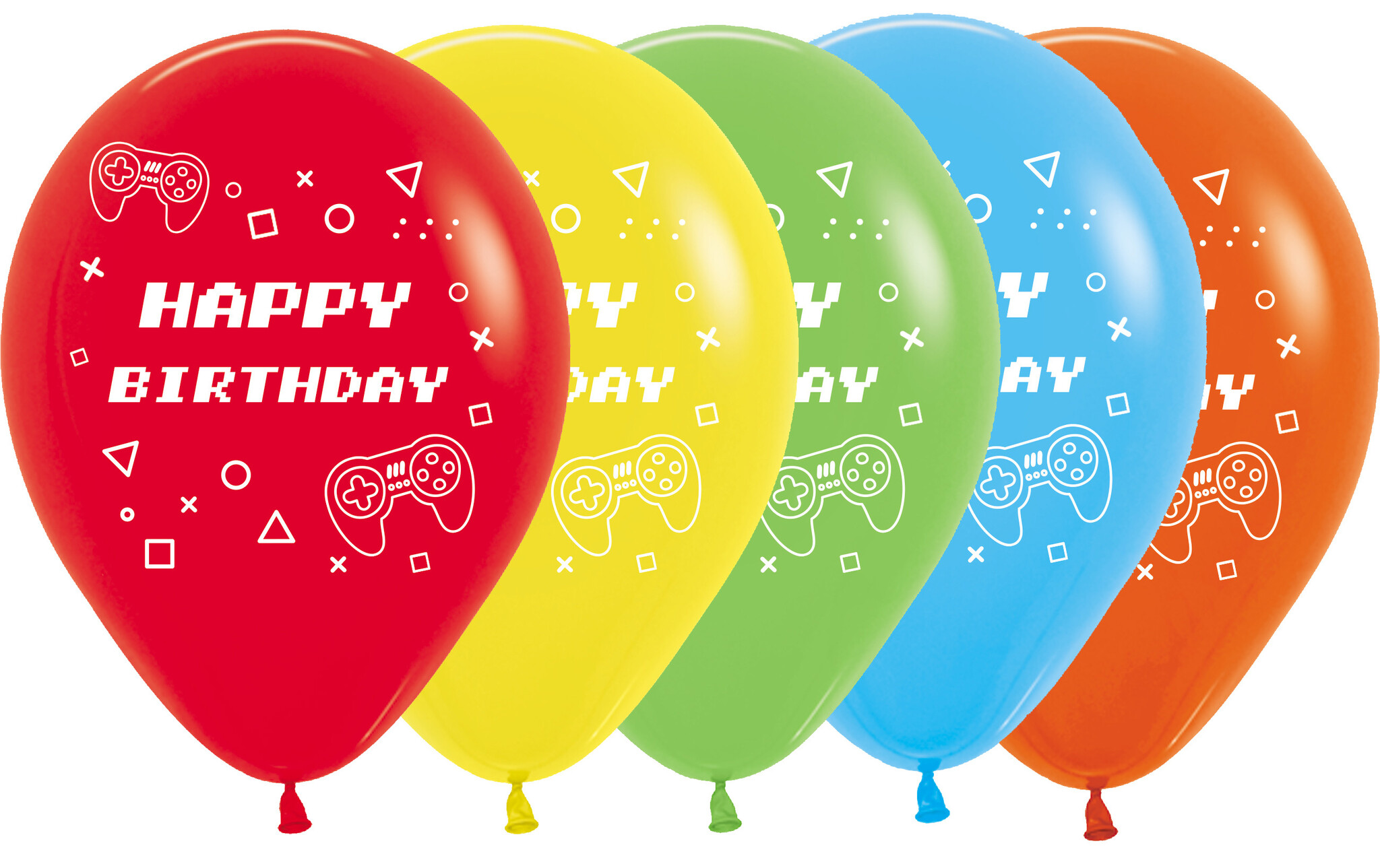 Sempertex 12 inch  - Happy Birthday - Game On - Assortment - 25 pieces