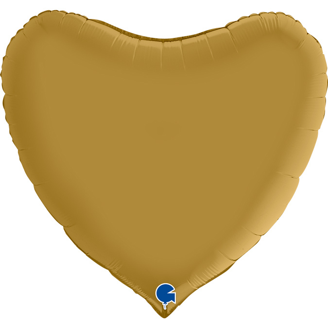 Heart - Satin - Gold - GR36"/91cm