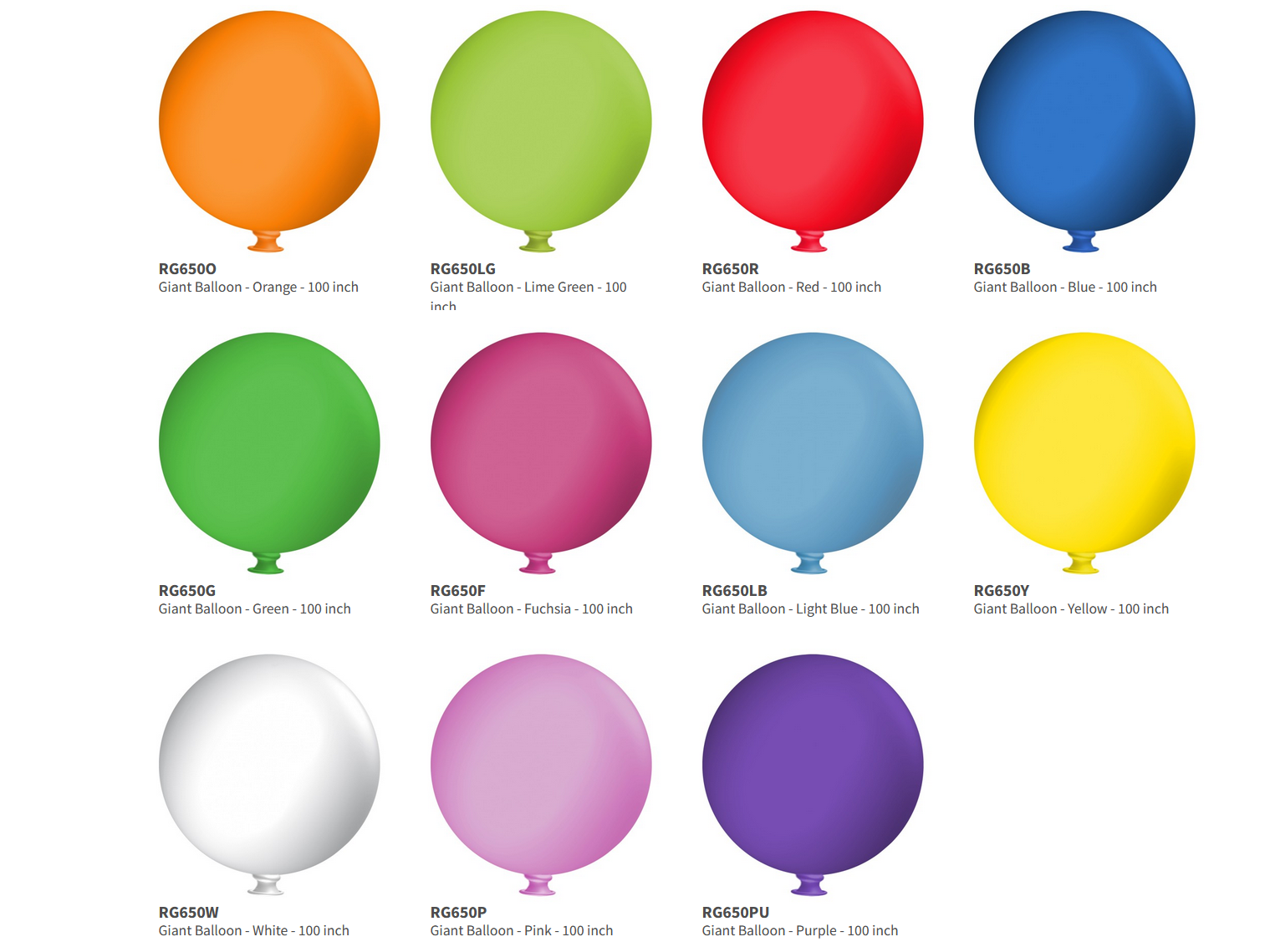 Giant Balloon - White - 100 inch - 1 stuk