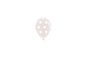 R5 - Polka Dots White dots - Clear 390 - 50 Stuks