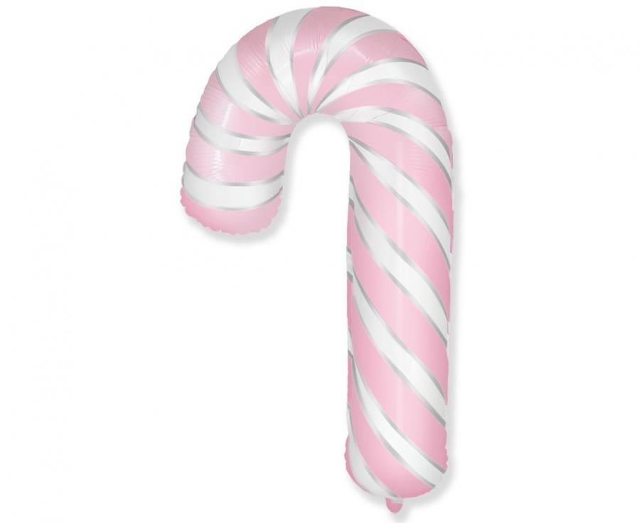 Candy Cane - PinkWhite - Kerstmis - 24 inch - Flex