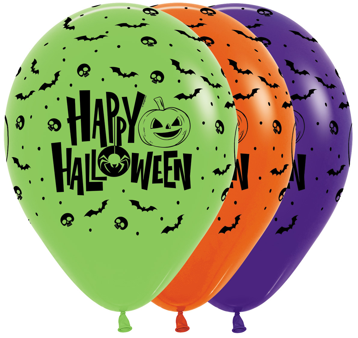 Sempertex 12 inch  - Happy Halloween - Color Assortment - 25 Stuks