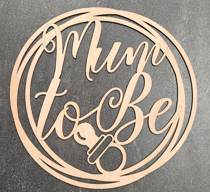 LS -Mum to Be - hout - 40 x 45cm/3mm