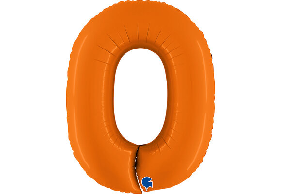 Cijfer Matte Orange 0 - Grabo - 40 inch