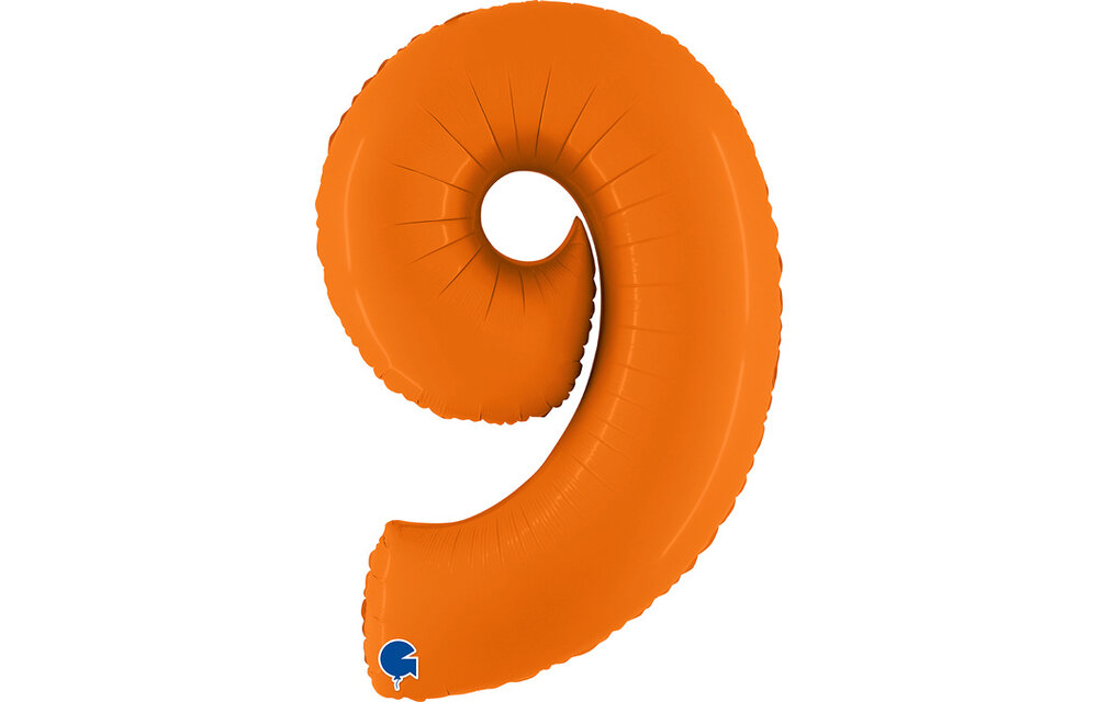 Cijfer Matte Orange 9 - Grabo - 40 inch