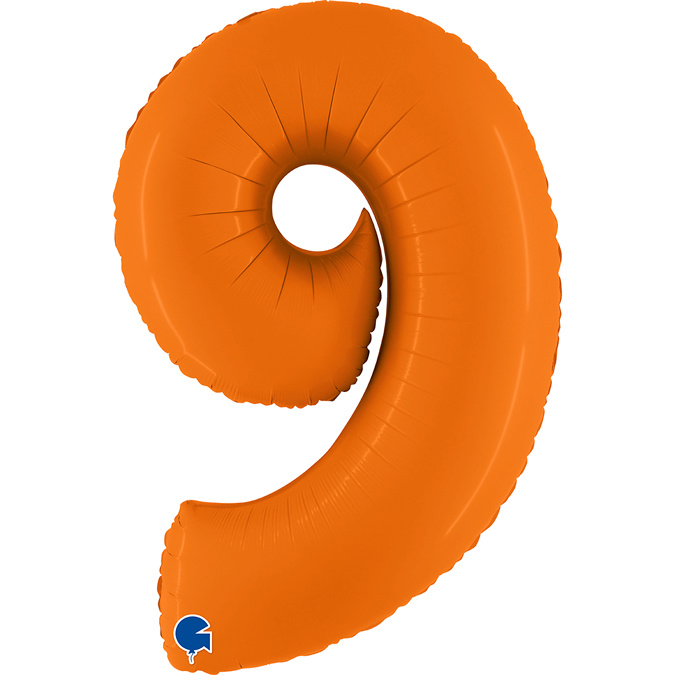 Cijfer Matte Orange 9 - Grabo - 40 inch