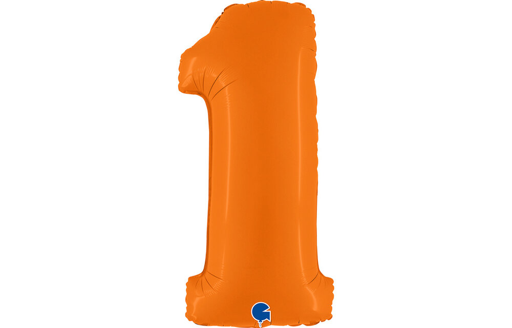 Cijfer Matte Orange 1 - Grabo - 40 inch